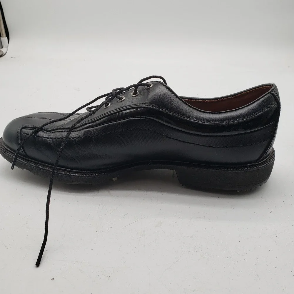 FootJoy Golf Shoes Mens Size 8 Black Leather Spiked Icon Athletic‎ 52366